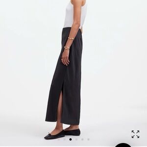 Madewell Black Maxi Slip Skirt